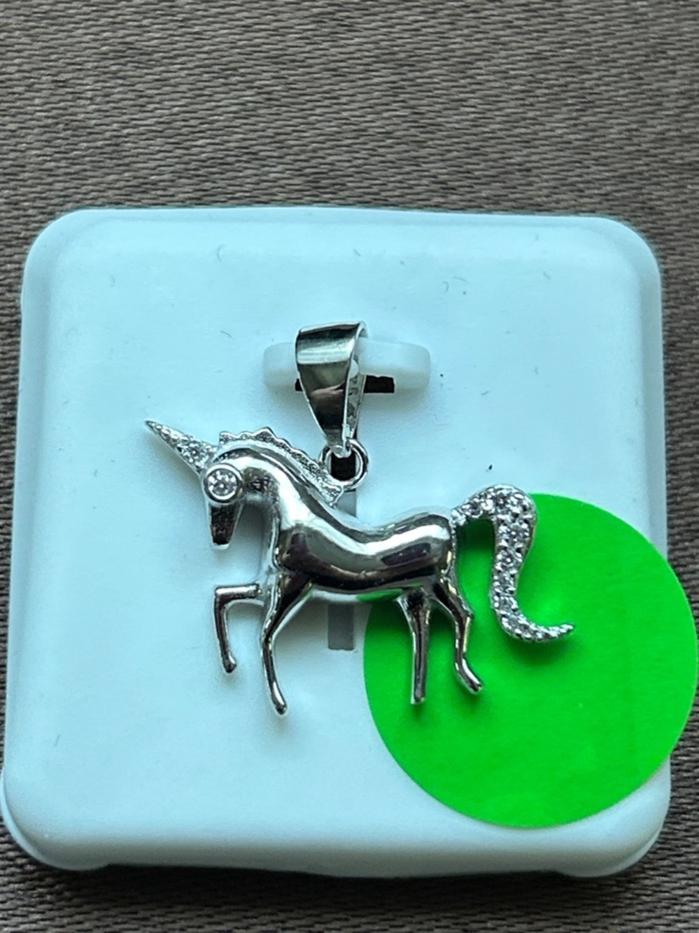 Sterling Silver Unicorn Pendant for Kids - Sparkling Silver Charm